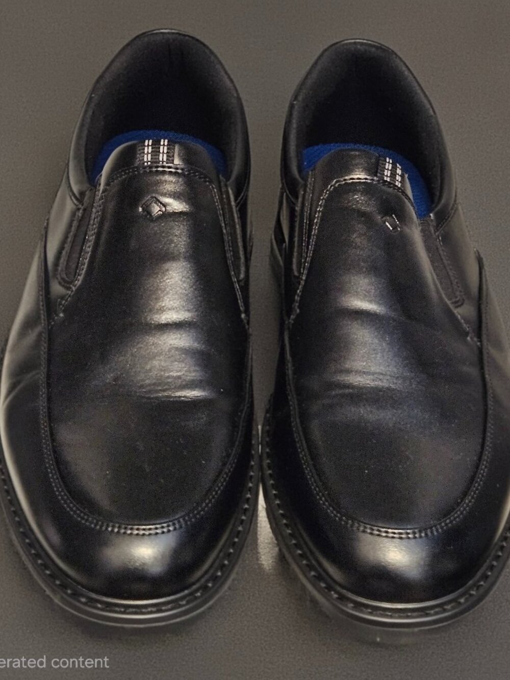 Nunn Bush Work Mens Slip Resistant Loafers Black Size 9.5 Wide Non Marking